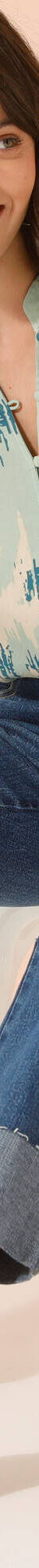 Ruime bedrukte bloes, bloezende mouwen (groen / blauw) Ruime bedrukte bloes, bloezende mouwen (groen / blauw)